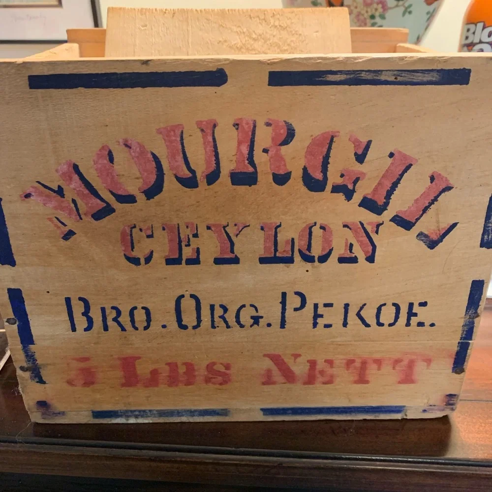 Wooden Shipping Box - 5 Lbs Pekoe Tea. NZ